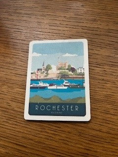 Rochester Cathedral and Castle Wooden Magnet