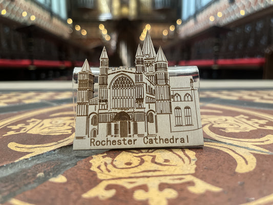 Rochester Cathedral Wooden Magnet