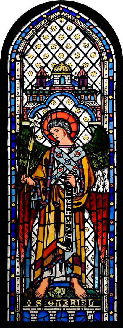 Rochester Cathedral Stain Glass Window Cling The Archangel Gabriel