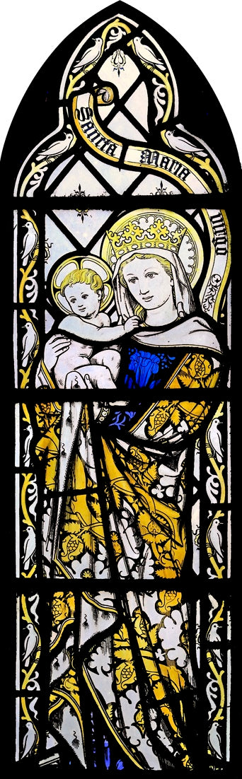Rochester Cathedral Stain Glass Window Cling Mary and Child